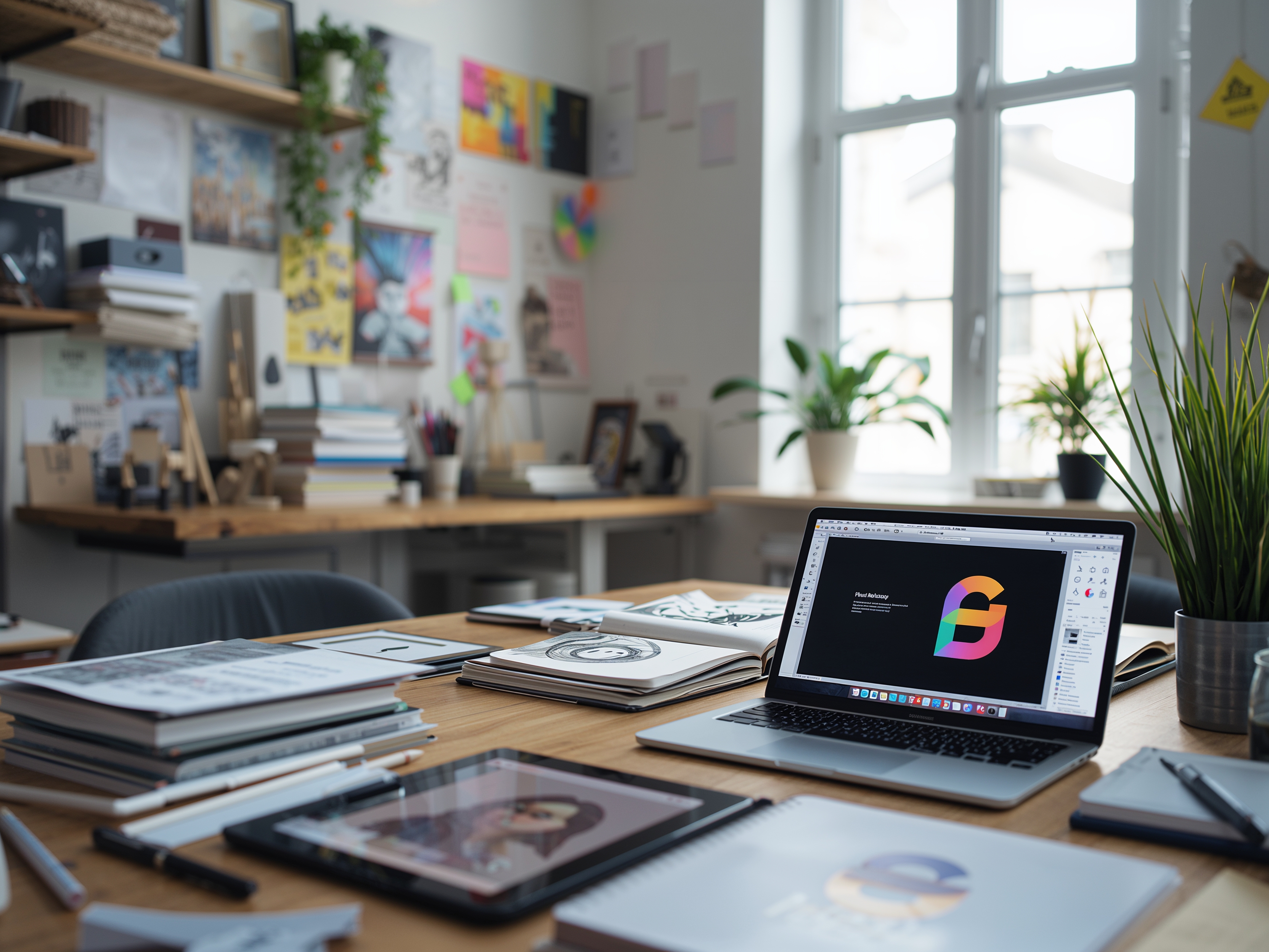 graphic designer workspace